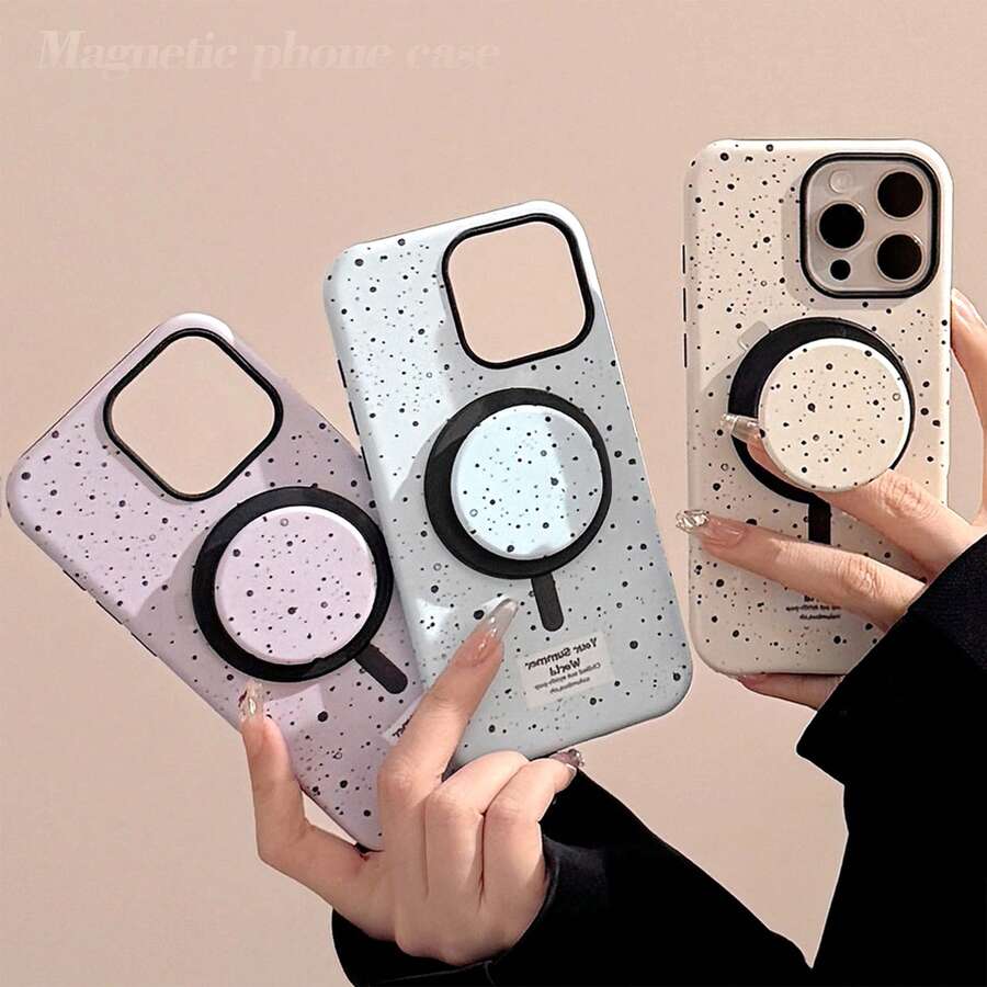 GUCADI 2-In-1 Splash Ink Element Phone Case Compatible With Apple Compatible With IPhone 15/16 Pro Max, Compatible With IPhone 13/11, Korean Minimalist Indie INS Style Hard Shell