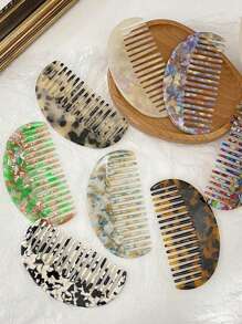 European-Style High-End Acetate Hair Comb - Ins-Style Comb Hair Accessory With Minimalist Elegance, Perfect For Student Dormitory Use. This Sweet And Stylish Portable Comb Keeps Your Hairstyle In Place, Ideal For Touch-Ups, Bangs Styling, And On-The-Go Image Maintenance., Hair Styling Kit, Hair Tool Kit, School Stuff