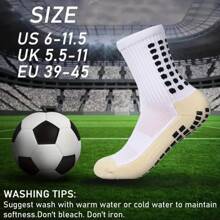 Calcetines antideslizantes de fútbol para hombres y mujeres, calcetines deportivos transpirables con silicona en la suela para fútbol, deportes al aire libre, carrera y ciclismo