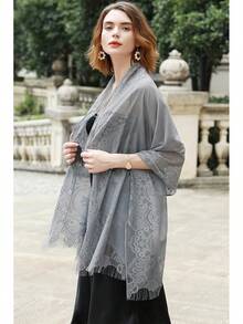 RIIQIICHY Shawls And Wraps For Evening Dresses Scarfs For Women Pashmina Wedding Formal Shawlhalloween - 灰色-3 - 查看 11