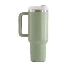 1200ml Stainless Steel Thermal Bottle Cup Double Wall Lid Straw Premium - 綠色 - 查看 1