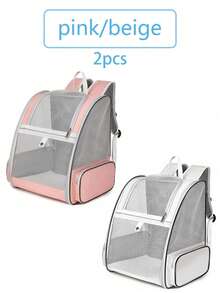Yogle Mochila para gatos, mochila transportadora para perros y gatos, cachorros, mochila transportadora para gatos, con malla totalmente ventilada, aprobada por aerolíneas, diseñada para viajes, senderismo, caminatas y uso al aire libre - Albaricoque - Ver 5