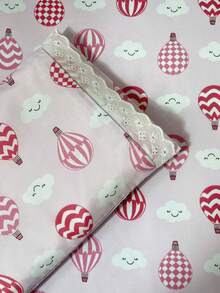 Laura Baby 2-Piece Sheet Set For American Standard Crib Or Mini Crib 100% Cotton - 粉紅色氣球 - 查看 4