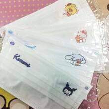 Sanrio Sanrio 20/40pcs Hello Kitty 3D Stereo High Definition Sanrio Cartoon Cute Kitty Printed Disposable Breathable 3-Layer Protection Masks For Women