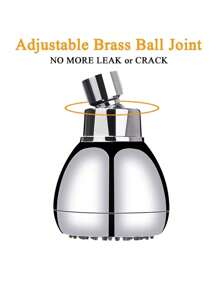 Modern Adjustable Angle Water-Saving Shower Nozzle, 3-Inch Shower Head (Silver), High-Pressure Shower Head, Suitable For Home, Dormitory, RV Bathroom, Hotel, Bathhouse - Fashionable Design, Portable