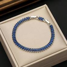 Brazalete de circonita de colores - Joyería elegante y brillante | Brazalete de joyería diaria | Regalo de otoño | Brazalete de mujer | Regalo de joyería para mujer/Regalo de cumpleaños/Joyería de San Valentín/Regalo de Navidad | Suministros para fiestas/Recuerdos/Regalo de graduación