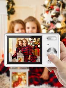 1 Pc CCD Digital Camera For Beginners And Student, 3.66inch X 2.36inch, Retro Digital Camera, With 2.4-Inch IPS Screen, 16X Zoom & Anti-Shake, Autofocus, HD 1080P Photo/Video, Perfect For Beginners & Students, Includes Fill Light, 650mAh Rechargeable Battery, With USB Type-C Charging Cable, Card Reader, Camera Lanyard, Holidays & Birthday Gifts For Boys And Girls, Easy To Use, Non-Professional Camera