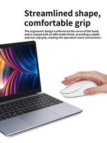 Lenovo 2.4G 无线鼠标，商务办公静音鼠标，亲肤纹理，人体工程学设计，商务和家庭办公鼠标，兼容多种平台，1.5V 电池供电（不含电池） - 白色 - 查看 4