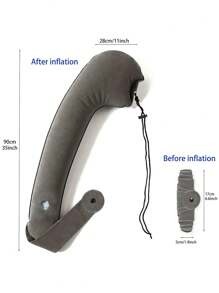 1 pieza Almohada de cuello con cabestrillo plegable y sencillo, accesorio de viaje ligero y portátil que se sujeta al asiento de avión y automóvil, aplicable para viajes en coche, avión y barco, que soporta la cabeza, el Body y los brazos proporcionando un sistema de sueño perfectamente equilibrado