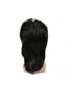 Pelucas de mullet para hombres | Perfectas para disfraces con temática de los años 80 y 90, looks de rockero punk, fiestas de discoteca y cosplay - Negro - Ver 7