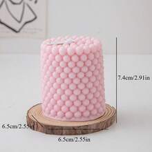 1pc Bubble Ball Cylinder Scented Candle, Atmosphere Creating Creative Home Decor Geometric Pillar Candle, Household Decoration, Bathroom Gifts Birthday Graduation,Friend Gift, Women's Gift,Winter Gift - Multicolor - View 6