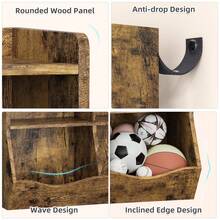 Children's Bookcase, Toy Storage Cabinet, Children's Bookcase And Bookcase For Storing Books And Toys, Multiple Shelf With Compartment Organizer For Bedroom And Playroom - Rỉ Nâu - Xem 7