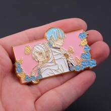 1 Stück universelle Anime-Film Cosplay Trauerbegleiter Frilish Emaille Metall Anstecknadel, dekoratives Accessoire für Tasche/Kleidung, Valentinstag Geschenk für Paare