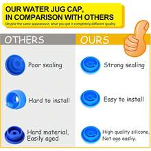 3 And 5 Gallon Jug Cap Reusable,Silicone Gallon Caps 55mm Bottle And Dispensers,Non-Spill 5 Gal Jug Cap Cover, Patented(3 Pack)