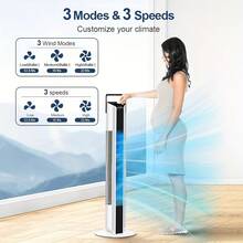 Portable Air Conditioning Fan, Tower Fan, Bladeless Fan, Evaporative Cooler, Low Noise, Perfect For Office, Travel, Camping And Home Essentials - 美規A型插(110-127V) - 查看 8