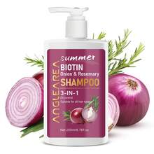 三合一生物素迷迭香洋葱洗发水，轻盈自然，质感飘逸，双倍柔顺秀发，深层滋润，焕活秀发活力，清爽夏日护发，护发必备 | 天然护发 | 保湿洗发水 - 白色 - 查看 9