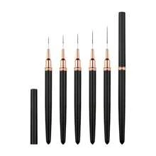 5Pcs Pink Nail Art Brushes Superfine Brush French Manicure Stripe Nail Art Painting Brush Set, UV Gel Nail Liner Brushes Kit And Drawing Liner Brush For Nail Salons,Back To School,School Supplies