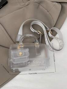 2个/套透明果冻可调节单肩包，适合旅行、上学、工作、办公、斜挎。 - 彩色 - 查看 11