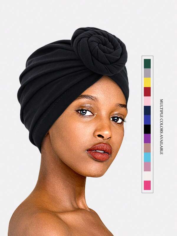 1pc Women's Knotted Headscarf, Head Wrap, Turban, Suitable For Daily Use