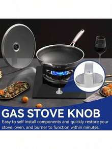 3 paquetes de perillas de estufa de repuesto de 8 mm, interruptores de control de utensilios de cocina de aleación de zinc, botones de metal, adecuados para estufa, estufa de gas, microondas (interruptor de 45°), reemplazo directo fácil, sin herramientas necesarias - Multicolor - Ver 7