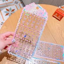 3D Colorful Butterfly Love Rhinestone Gem Embossed Sticker Phone Case Photo Card Decorative Sticker,School Supplies,Back To School