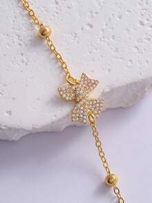 1 件女士时尚铜镶嵌锆石花朵手链 - DM06256 - 查看 3