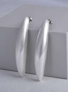 Exaggerated Minimalist Luxury Chic Elegant Long Teardrop Personalized Design Frosted Earrings, Fashionable Statement Earrings