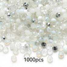 200 piezas de cuentas redondas de vidrio verde de 4mm para hacer joyas y manualidades DIY