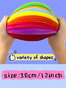 100pcs/200pcs Pipe Cleaners, 11.8-Inch DIY Craft Twist Bendable Stems For Floral Arrangement, Suitable As Holiday Gifts, Home Decor, Wedding & School Crafts - Multicolor - View 3