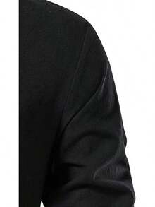 Men's Pure Cotton Retro Lace Up Shirts For Renaissance Pirate Viking Medieval - Black - View 5