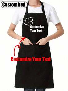 1pc Customized Cooking Apron With Personalized Text And Photo Printing, Ideal Gift For Anniversary, Chefs, Mothers, Fathers, Husbands, Wives, Girlfriends, Boyfriends, Weddings (Men/Women) - Multicolor - View 17