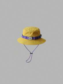 1 pièce Chapeau seau blocs de couleurs pour hommes, chapeau seau de mode pour protection contre le soleil, idéal pour les sorties, les voyages, la plage et les fêtes au printemps et en automne