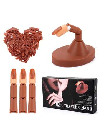 XIYANG TRADE Nail Practice Fingers For Acrylic Nails, 3 Nails For Practice Hand For Acrylic Nails, Training Fingers For Nail Art Beginners, Plastic Fake Fingers With Nails For Hand Nail Art Training