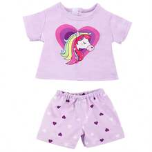 16-18 Inch Baby Doll Pajamas Home Wear Short Sleeve Shorts Set Holiday Gift Children's Birthday Gift Suitable For Children Over 3 Years Old - 彩色 - 查看 10