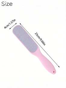 1pc Large Double-Sided Foot File - Hypoallergenic Metal Design, 4 Colors (Black, Pink, Light Blue, White), Home Callus Remover & Dead Skin Scrubber [Random Color]