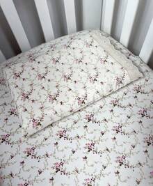 Laura Baby 2-Piece Sheet Set For American Standard Crib Or Mini Crib 100% Cotton - 粉紅色花朵 - 查看 2