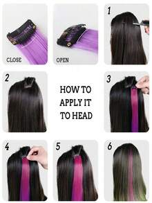 2 parrucche finte di capelli viola, capelli ricci lunghi per bambini, extension per capelli colorate con orecchie attaccate, extension per capelli a molletta in un pezzo per ragazze, adatte per uso quotidiano e per feste, accessori per capelli da principessa - Multicolore - Visualizzare 7