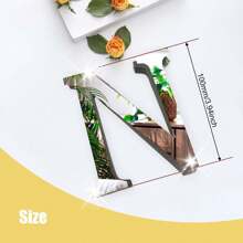 Silver Mirror Alphabet A-Z Wall Stickers - 10/15/20/30cm Tall Letters & Symbols Sold Separately, Dual-Layer Design: Reflective Acrylic Top + 1cm Thick Foam Base With Adhesive, Apply Together For 3D Effect Or Use Only Mirror Layer, Create Custom Words On Walls/Windows, Ideal For Marriage Ceremony Initials, Inspiring Messages In Work Areas, Romantic HOME Displays