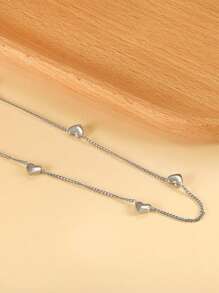 Colar de personalidade coreana estilo doce com coração selvagem, aço inoxidável galvanizado a vácuo, produtos populares, joias femininas requintadas