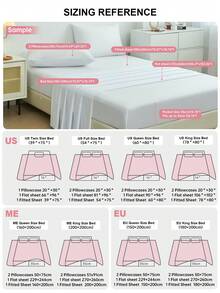 HONEYMOON 3/4件套純色床上用品套裝（3件套 = 1件床笠 + 1件床單 + 1件枕套，4件套 = 1件床笠 + 1件床單 + 2件枕套）100%聚酯纖維面料，Ins風格，適用於9-12英吋深口袋，防縮水，可機洗，適用於各種尺寸，四季通用，居家與學校宿舍使用，開學必備，Oeko-Tex認證，紫色 - 紫丁香色 - 查看 3
