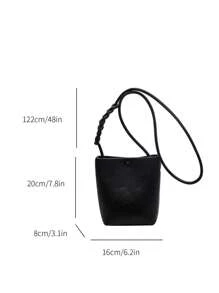 Mini bolso de hombro versátil con forma de barril, bolsa para teléfono, bolsa monedero, cartera para mujeres