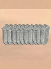40 paquetes Calcetines unisex de unicolor calcetines tobilleros suaves y ligeros para hombres y mujeres Calcetas paquete Algodón Deportivos Casual - Unico - Ver 5