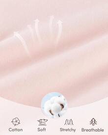 Domee Teen Girls Cotton Underwear Panties Briefs Pack Of 8 Underpants - Solid Color - View 2