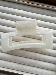 3pcs 10cm/3.94in Pink, White, Blue Large Square Water Wave Women Hair Clips, High Quality Elegant Minimalist Ombre Hair Accessories Suitable For Daily, Casual, Party, Work, Vacation, Face Washing, Makeup, Outfit Matching, All Seasons