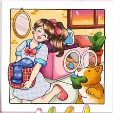 [New Bestselling Item] Healing Coloring Book For Adults, Stress Relief Doodle Book | Includes 24 Comfortable Patterned Scenes | Warm Family Decor DIY Hand-Painting | Dog Mom Creative Gift | High Cost-Performance Parent-Child Interaction | Back-To-School Suitable Gift (Recommended For Use With A Painting Pad)