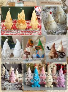 8pcs Combination Dwarf Candle Silicone Mold DIY Dwarf Stone Handmade Holiday Gift Mold