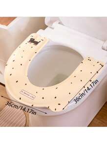 1/2pcs Adhesive Toilet Seat Cover, Waterproof Warm Padded Washable Foam Toilet Mat Cushion For Home, Maternity Bathroom Decor