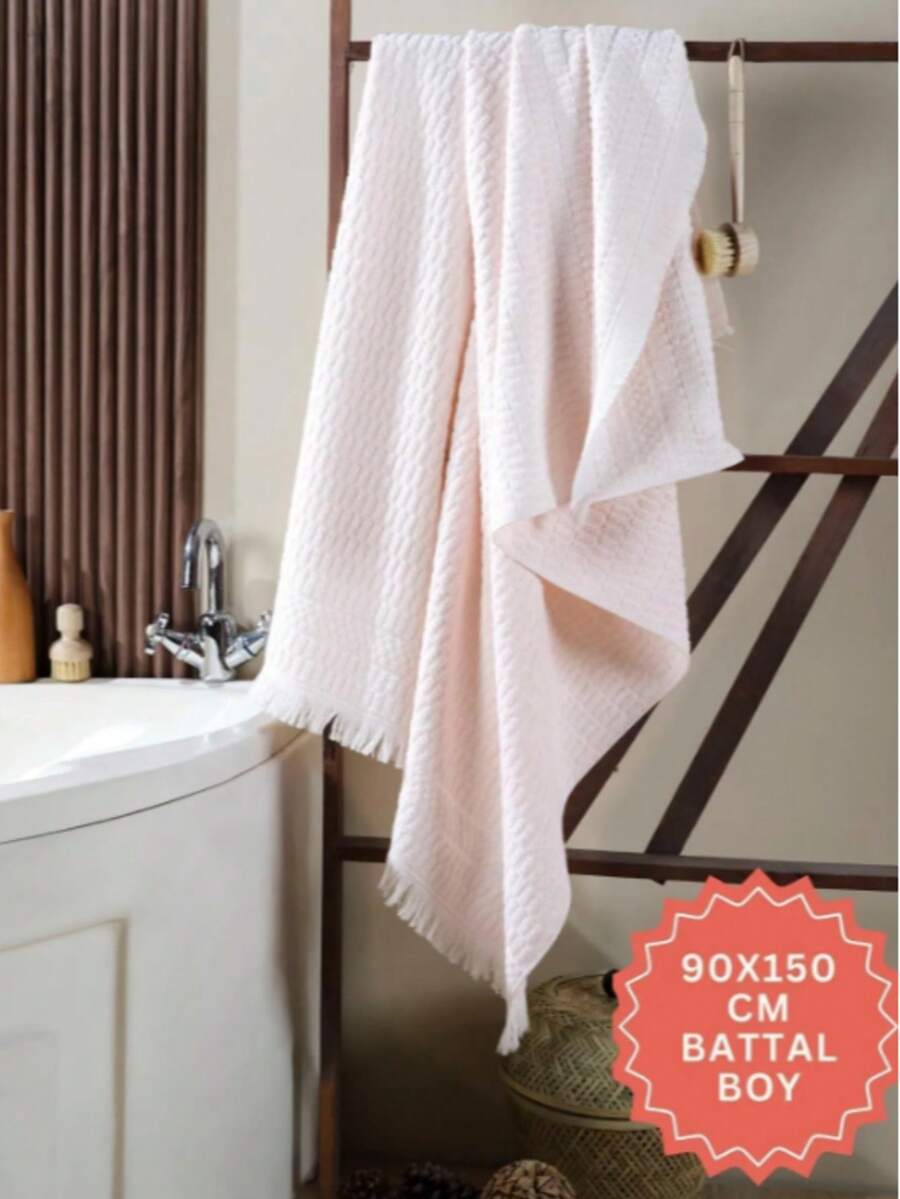 Bath Towel – 90x150 Cm – 100% Cotton – Soft, Super Absorbent & Durable – Made In Turkey - Apricot - View 1