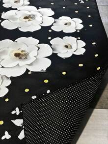 1pc White Floral Area Rug, Long Runner Rug, In-Style Rug, Hallway Carpet, Decorative Rug, Sofa Seat Rug, Thick Pile Rug, Home Decor Room Accessory, Living Room Rug, Bedroom Rug, Entryway Rug, Kitchen Rug, Bathroom Rug, Study Rug - Multicolor - View 10