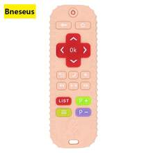 Bneseus 1 pieza Juguete de dentición de silicona con forma de control remoto, juguete de dentición para bebé con diseño anti asfixia, con temática de dinosaurio de dibujos animados, adecuado para niños y niñas de 6 a 24 meses, regalo para fiestas
